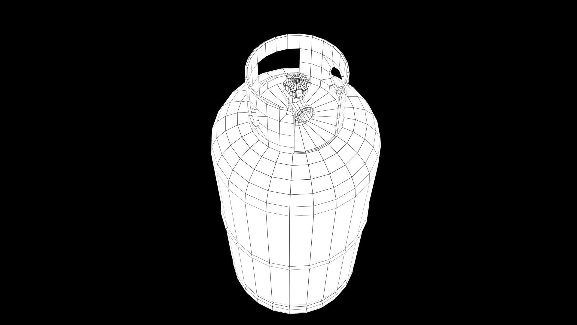 Cylinder Low-poly 3D model_8