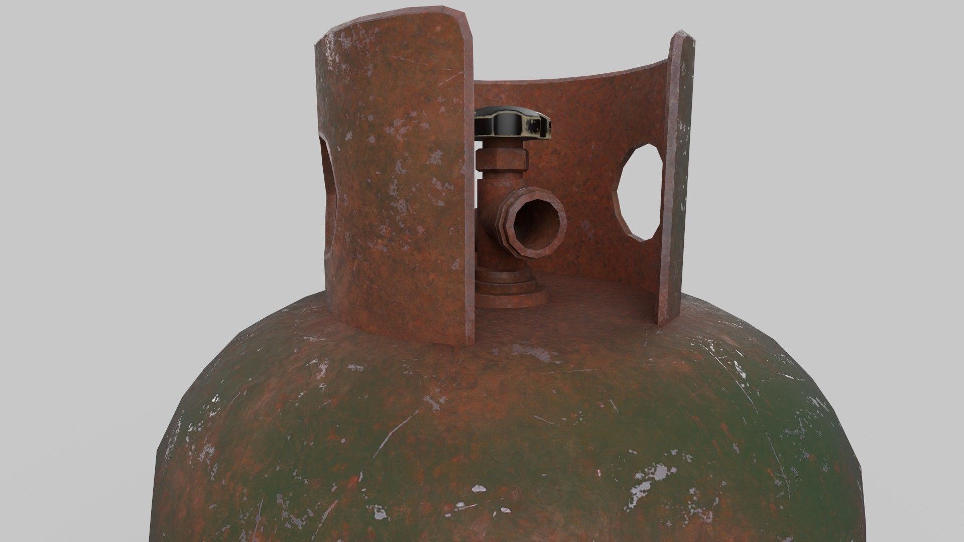 Cylinder Low-poly 3D model_5