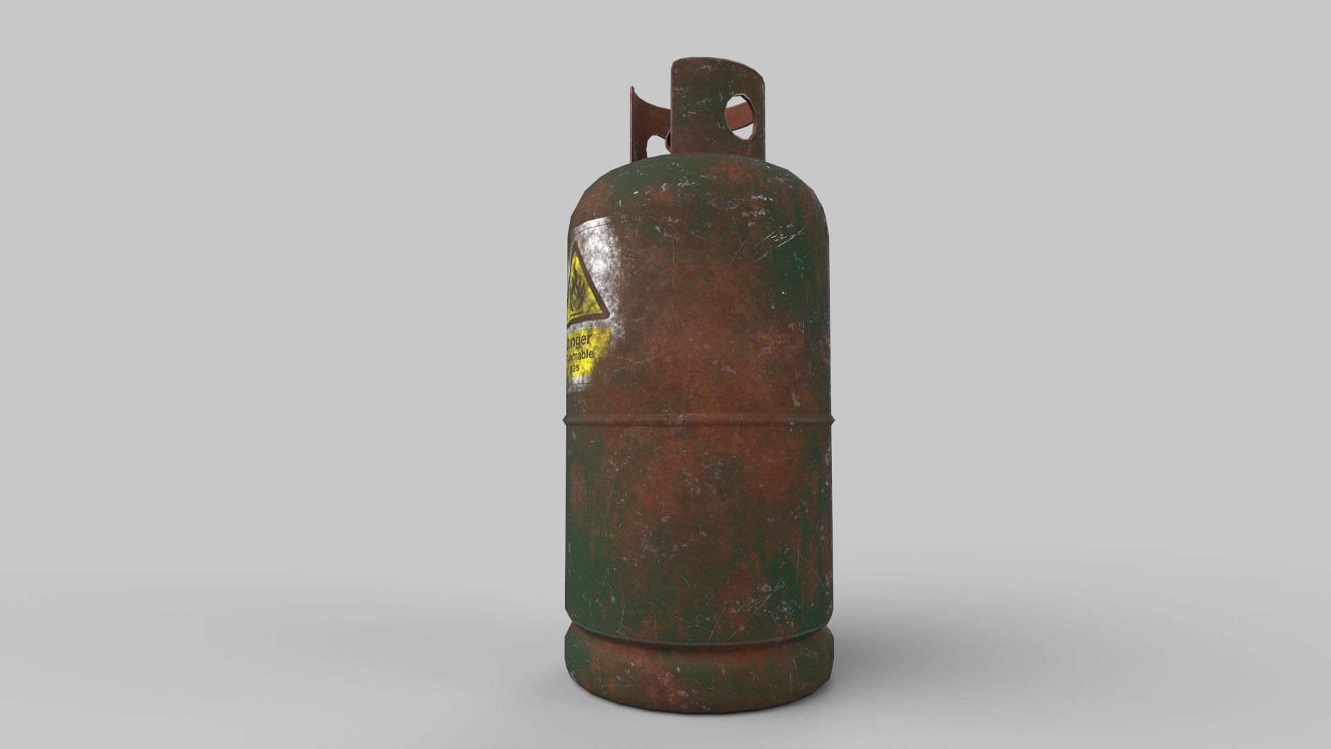 Cylinder Low-poly 3D model_1