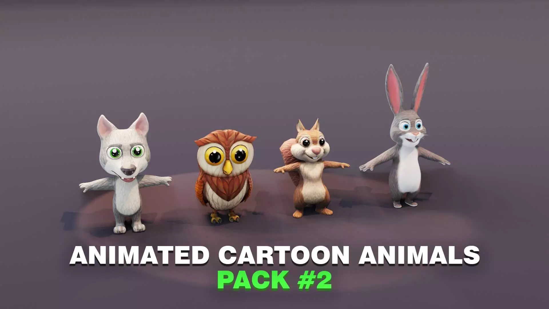 Animated Cartoon Animals 3D Models Collection 02 _0
