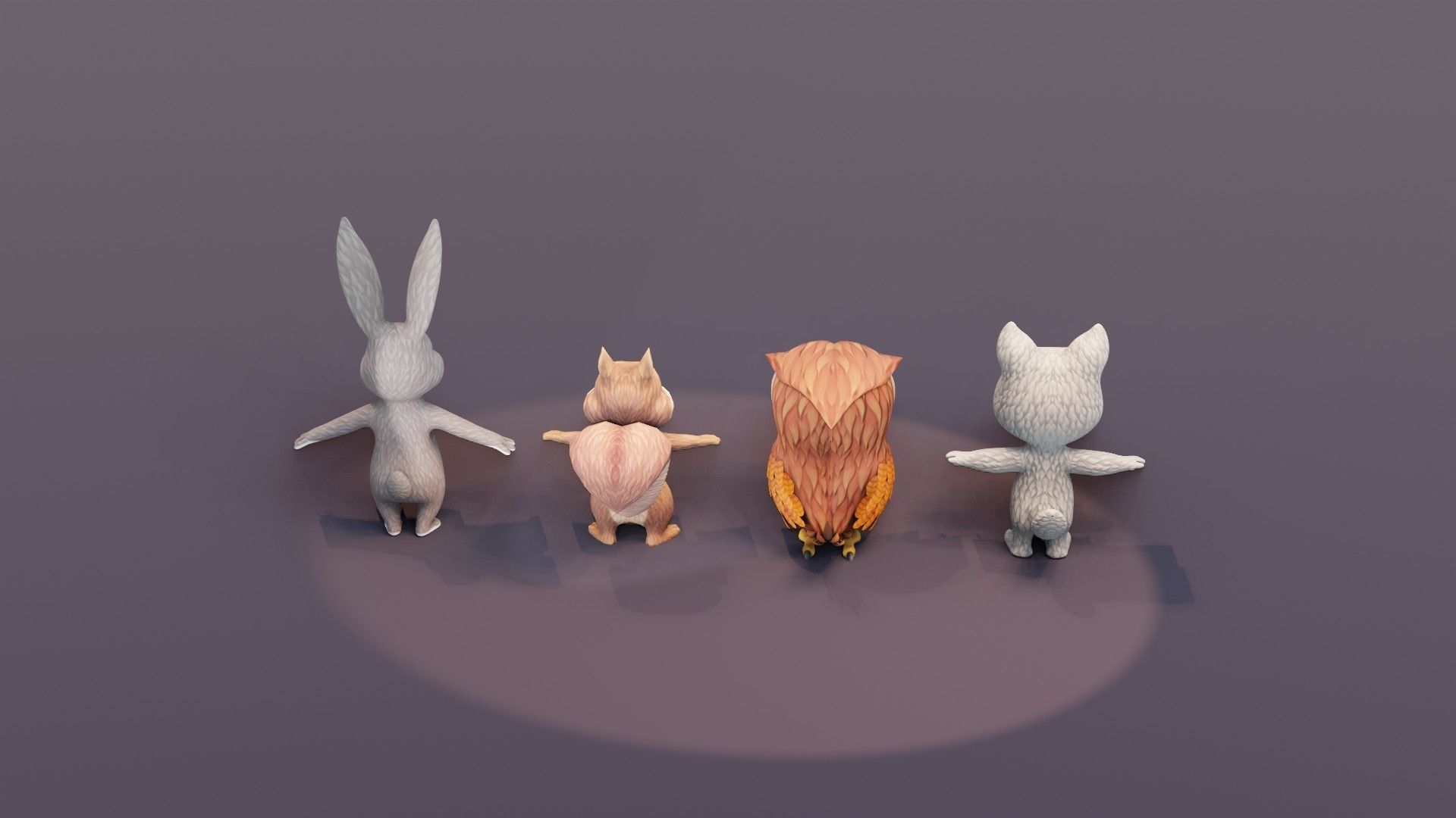 Animated Cartoon Animals 3D Models Collection 02 _6