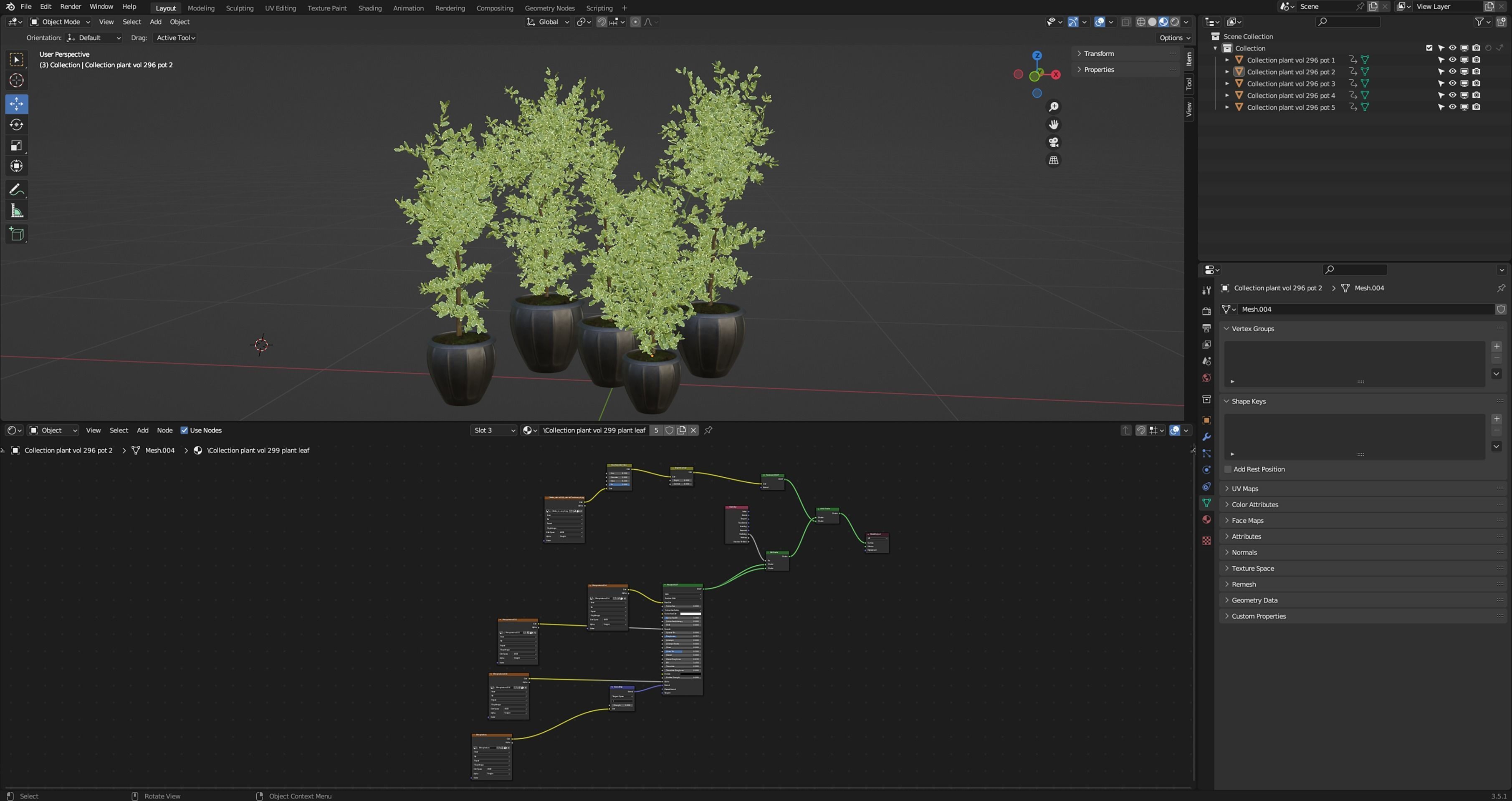  Collection plant vol 299 - blender model  3D model_6