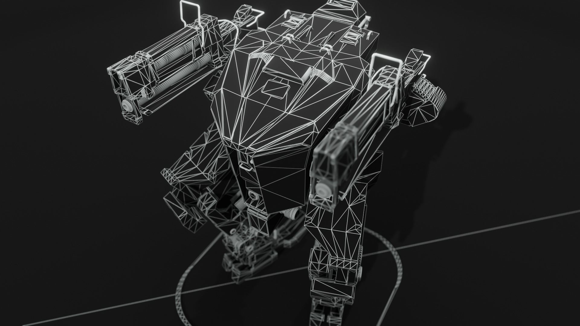 CX-05 Mechanized infantry support vehicle Low-poly 3D model_5