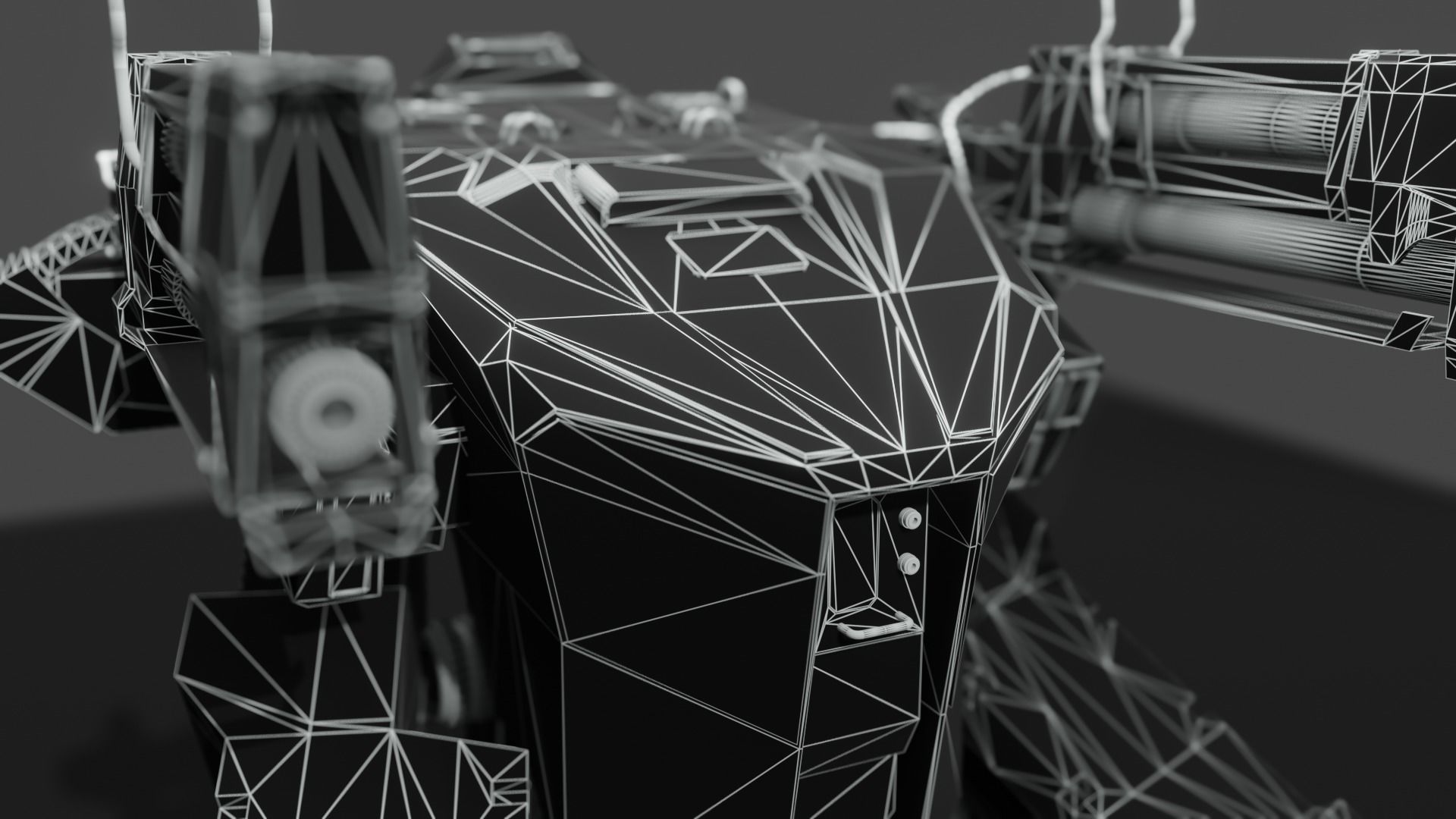 CX-05 Mechanized infantry support vehicle Low-poly 3D model_4