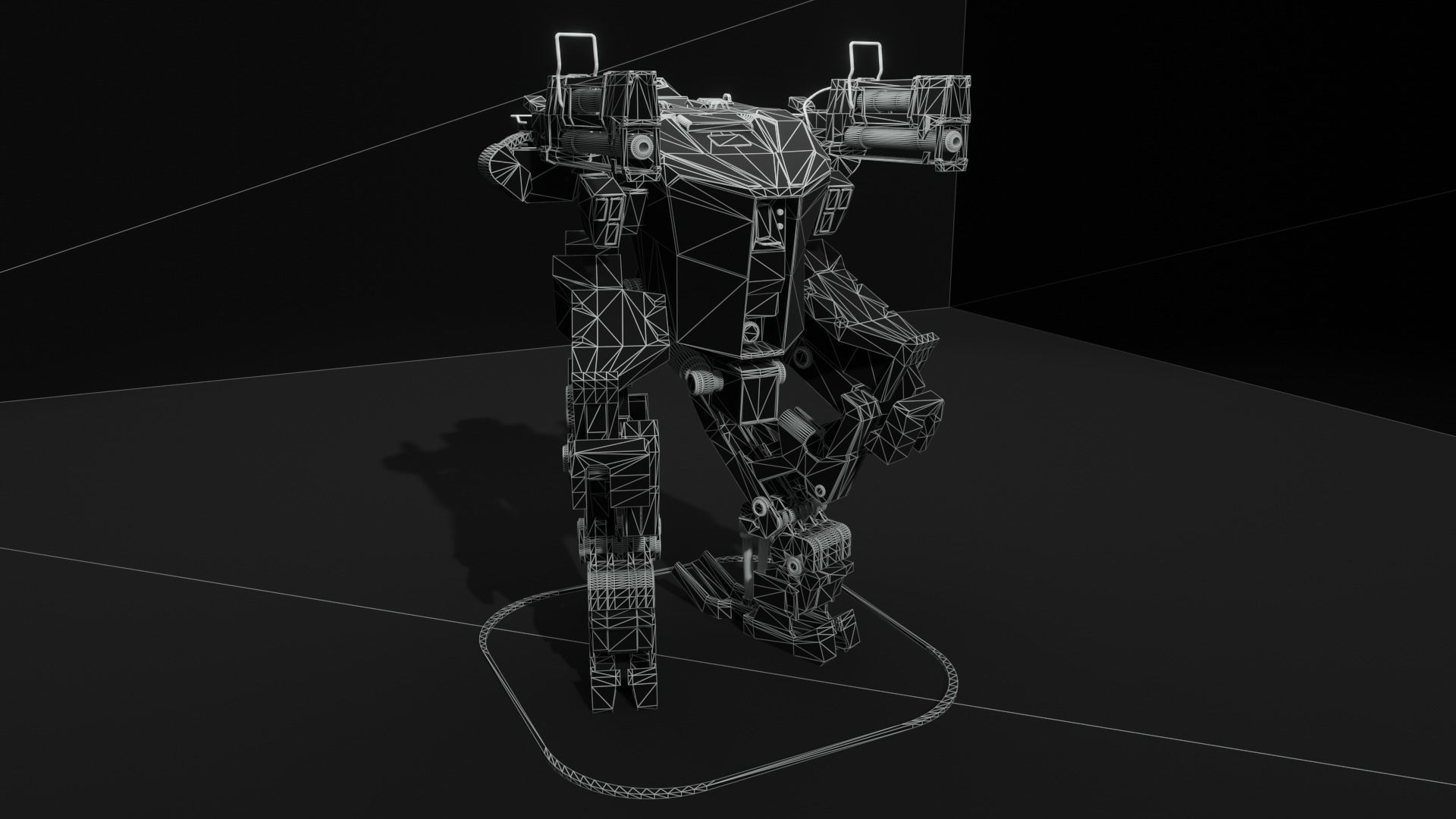 CX-05 Mechanized infantry support vehicle Low-poly 3D model_6