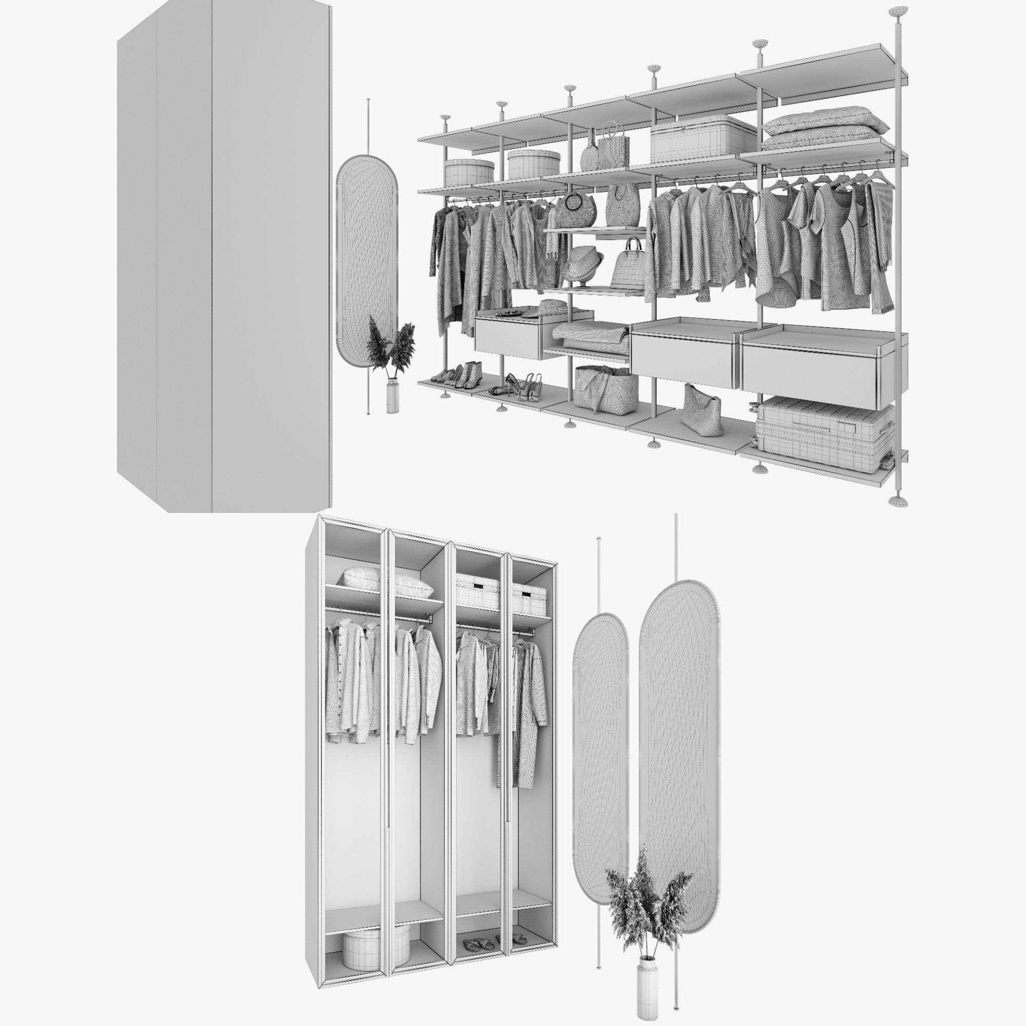 Wardrobe 3D model_7