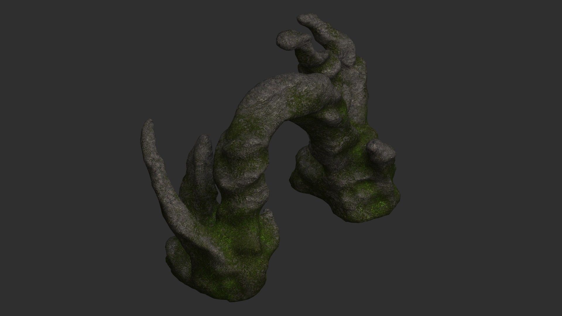 Cave Arch - Moss 1 Low-poly 3D model_5