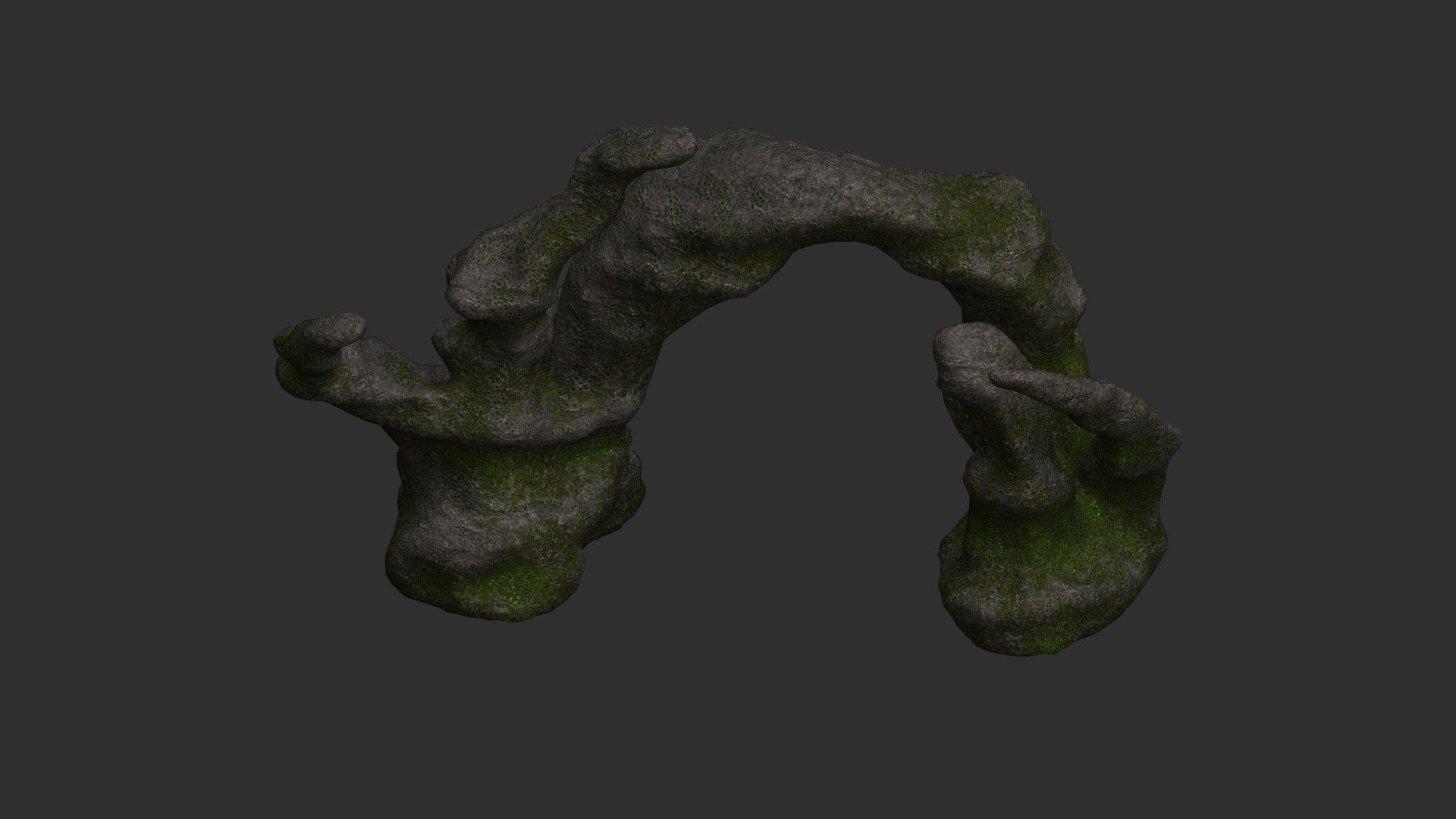Cave Arch - Moss 1 Low-poly 3D model_2