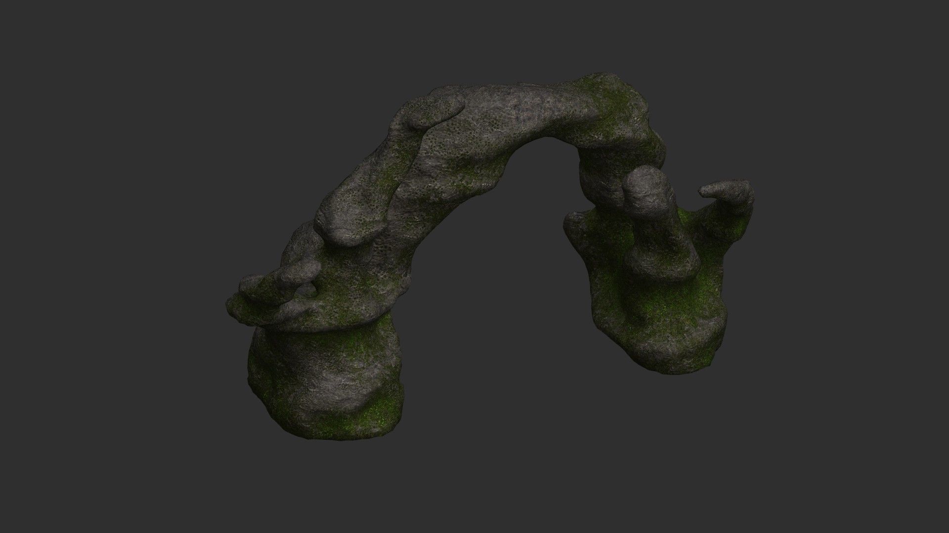 Cave Arch - Moss 1 Low-poly 3D model_3