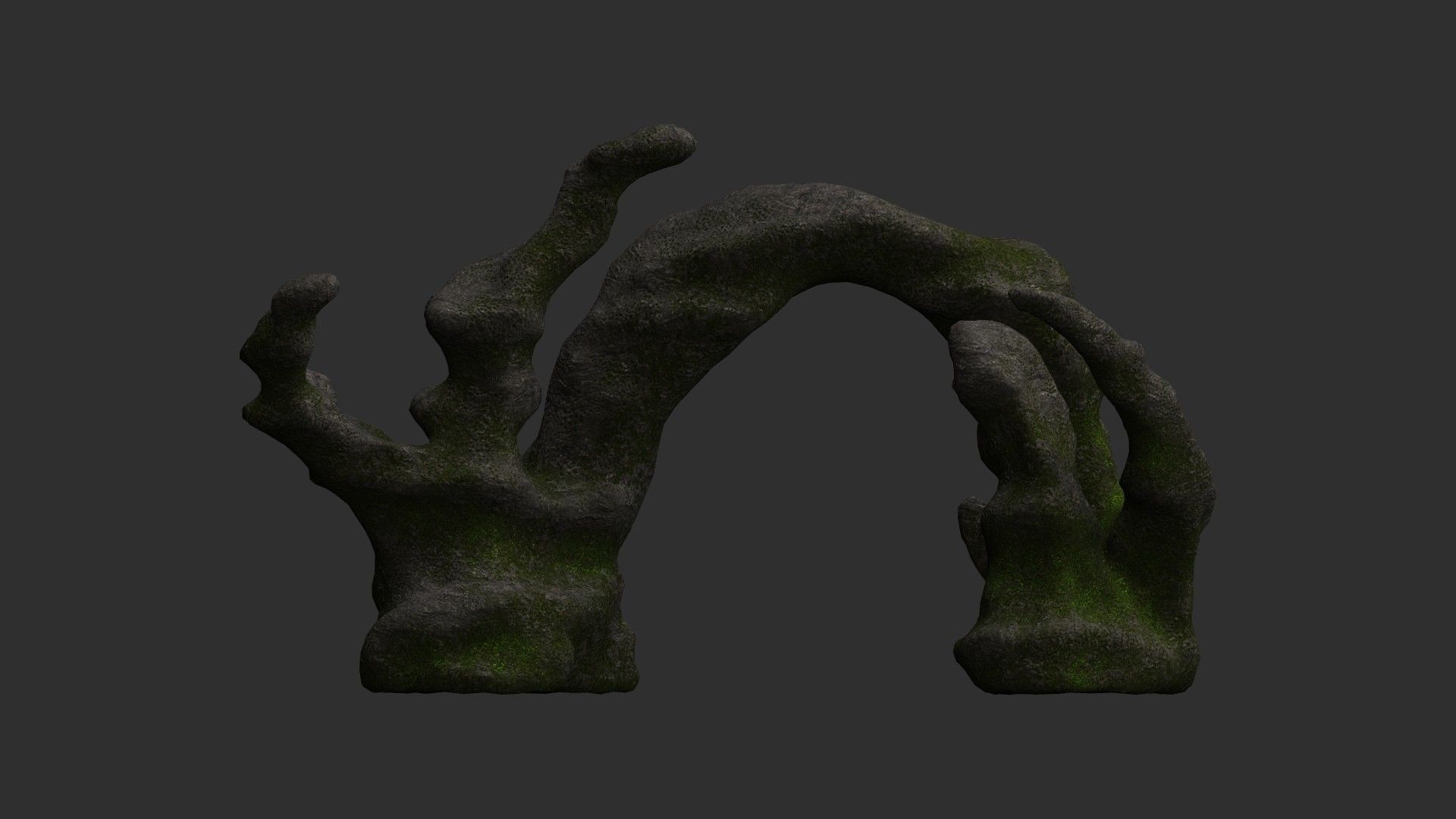 Cave Arch - Moss 1 Low-poly 3D model_6