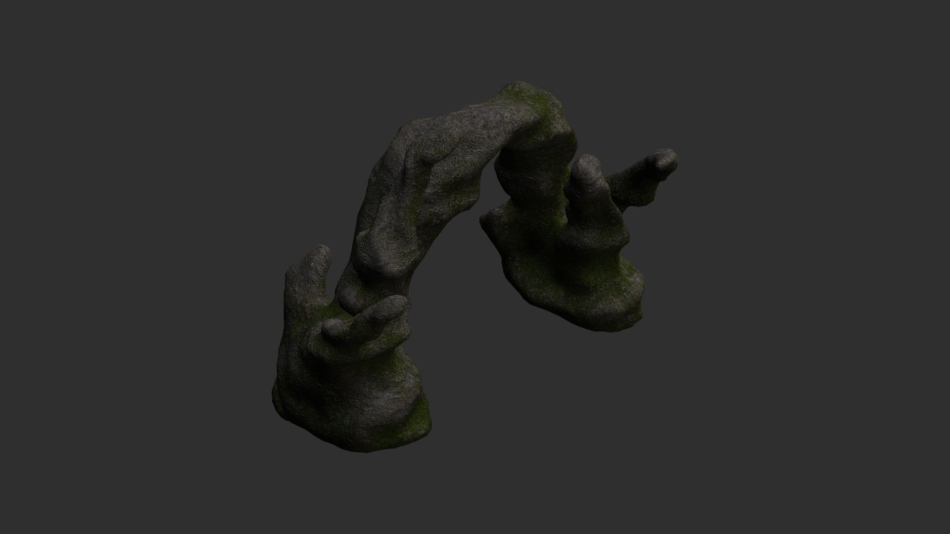 Cave Arch - Moss 1 Low-poly 3D model_10