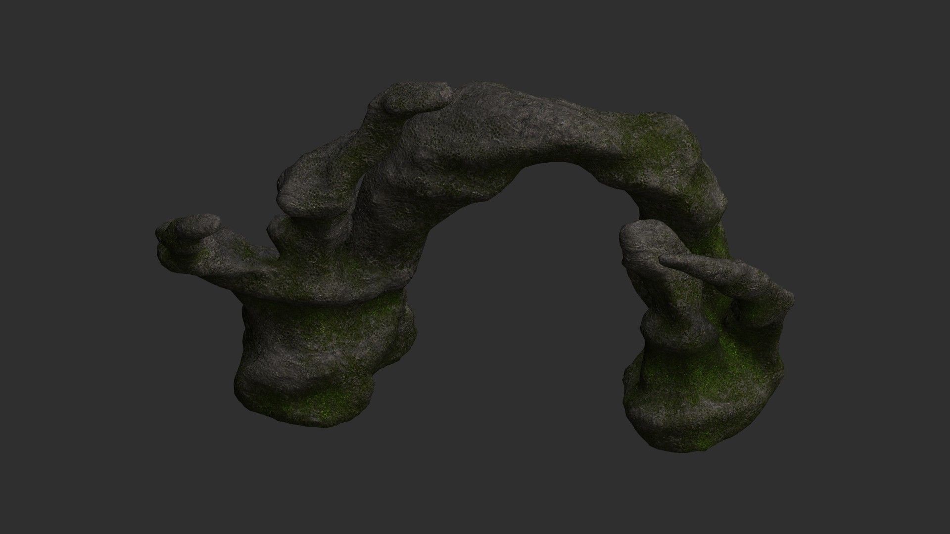 Cave Arch - Moss 1 Low-poly 3D model_7