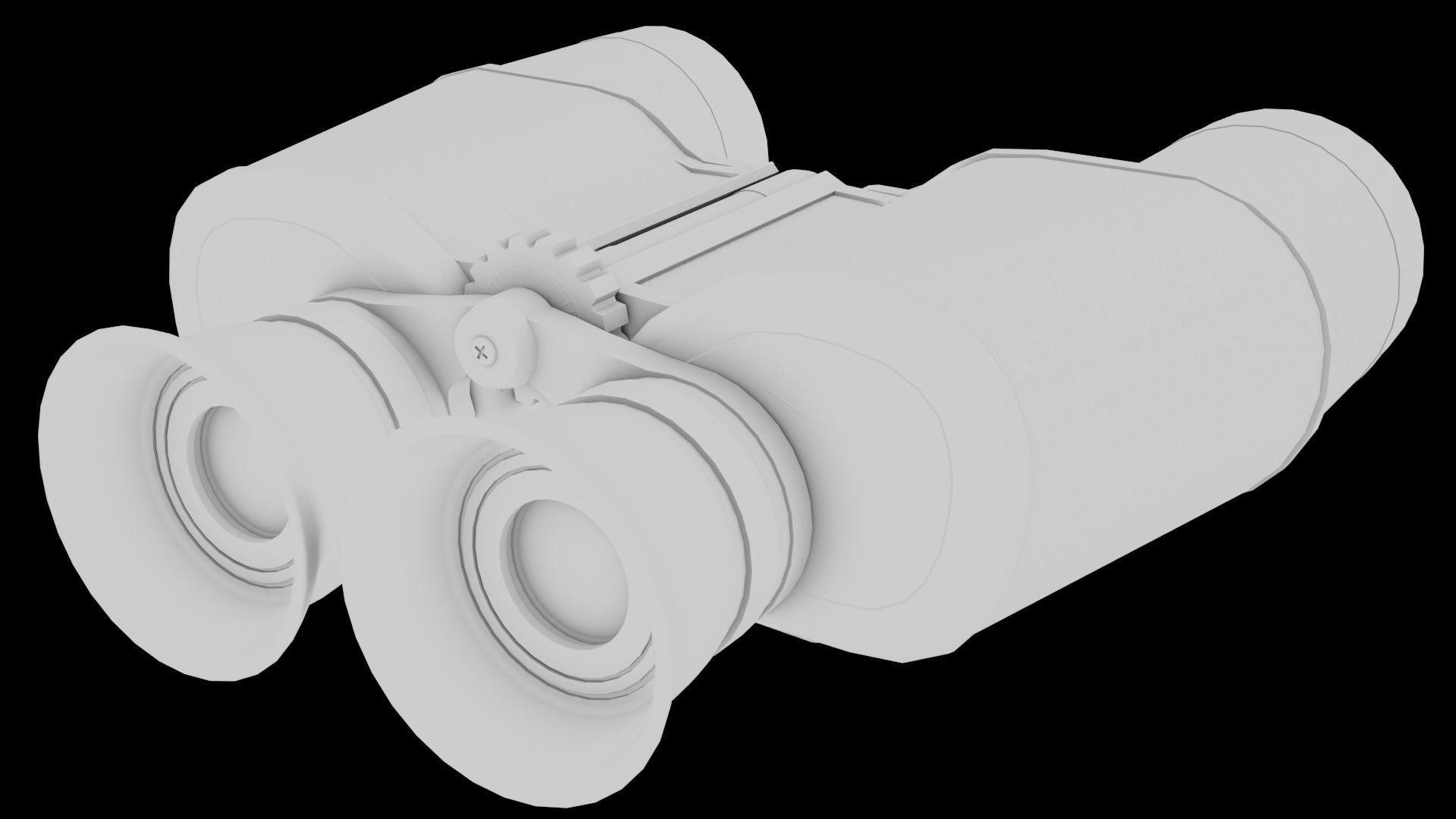 Soviet Field Binocular Low-poly 3D model_10