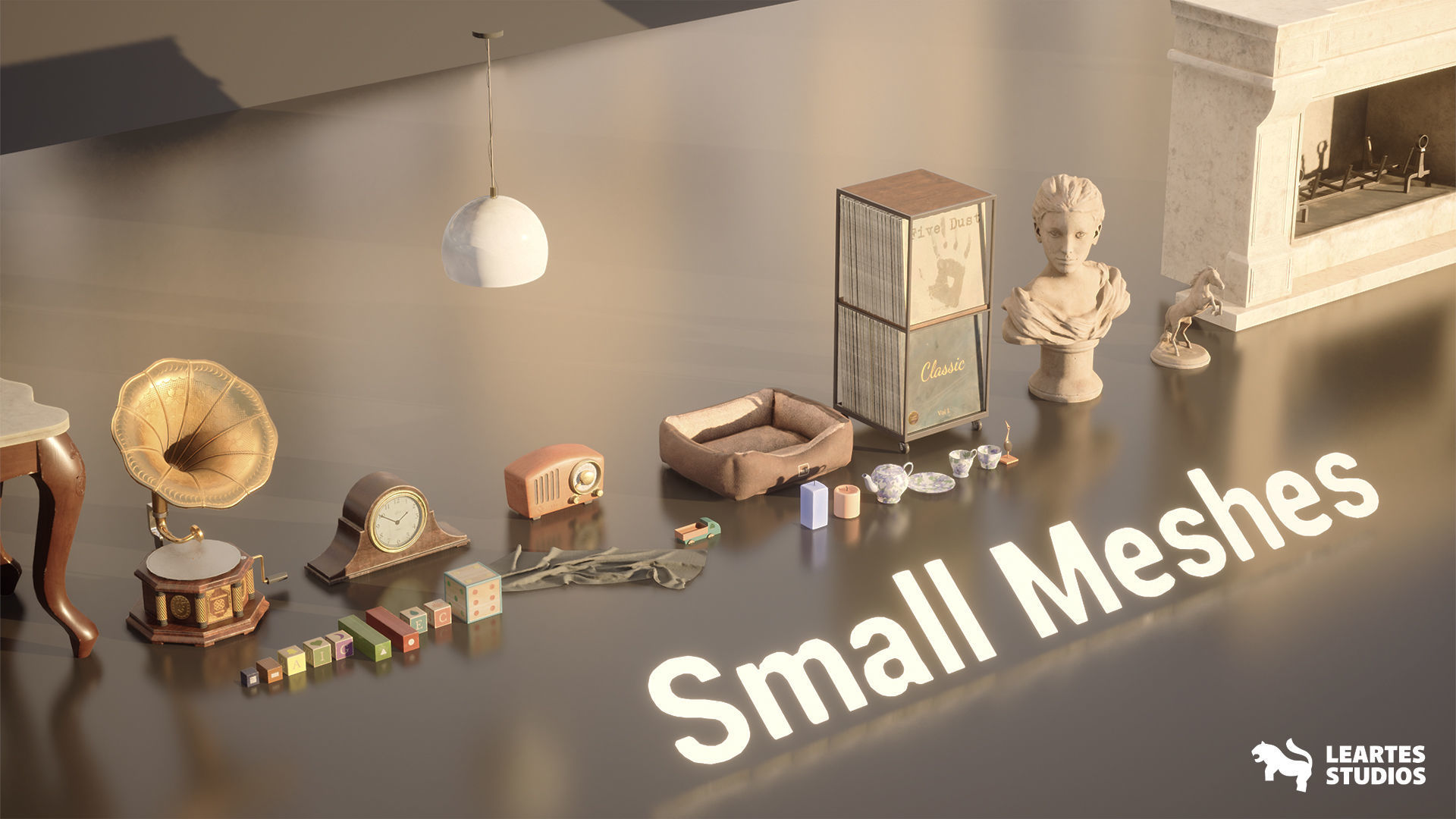 English Cottage Interior Low-poly 3D model_12