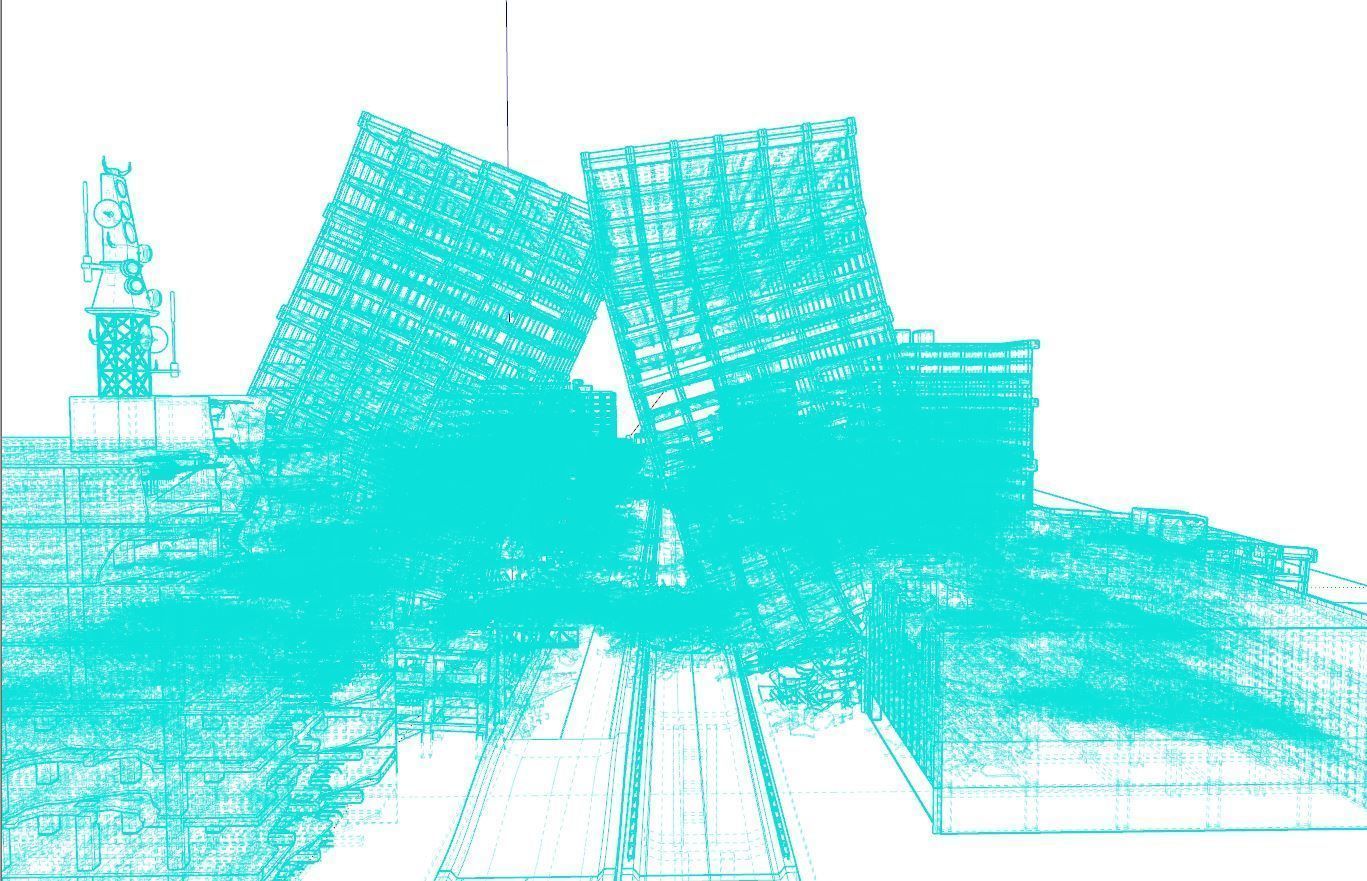 Ruined City Destroyed Cityscape 3D model_31