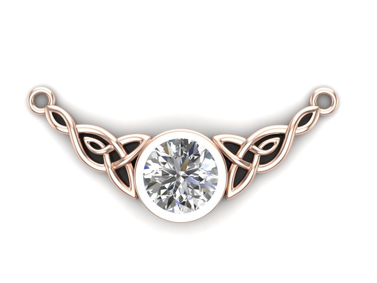 celtic pendant 3D print model_6