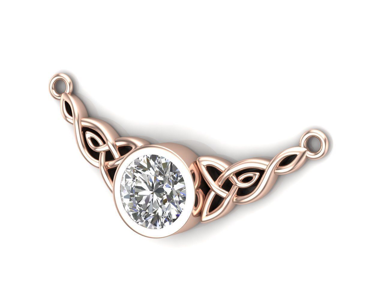 celtic pendant 3D print model_5