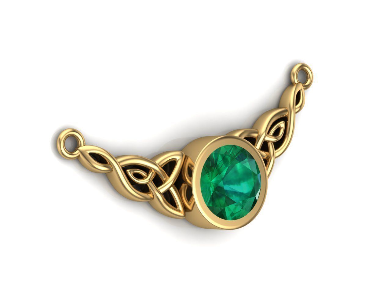 celtic pendant 3D print model_4