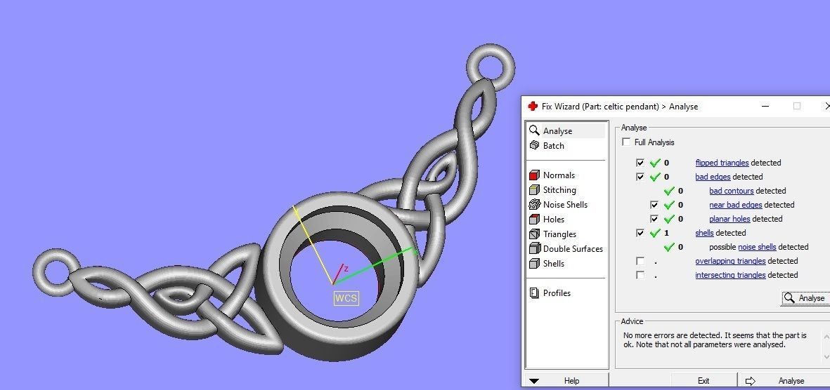 celtic pendant 3D print model_8