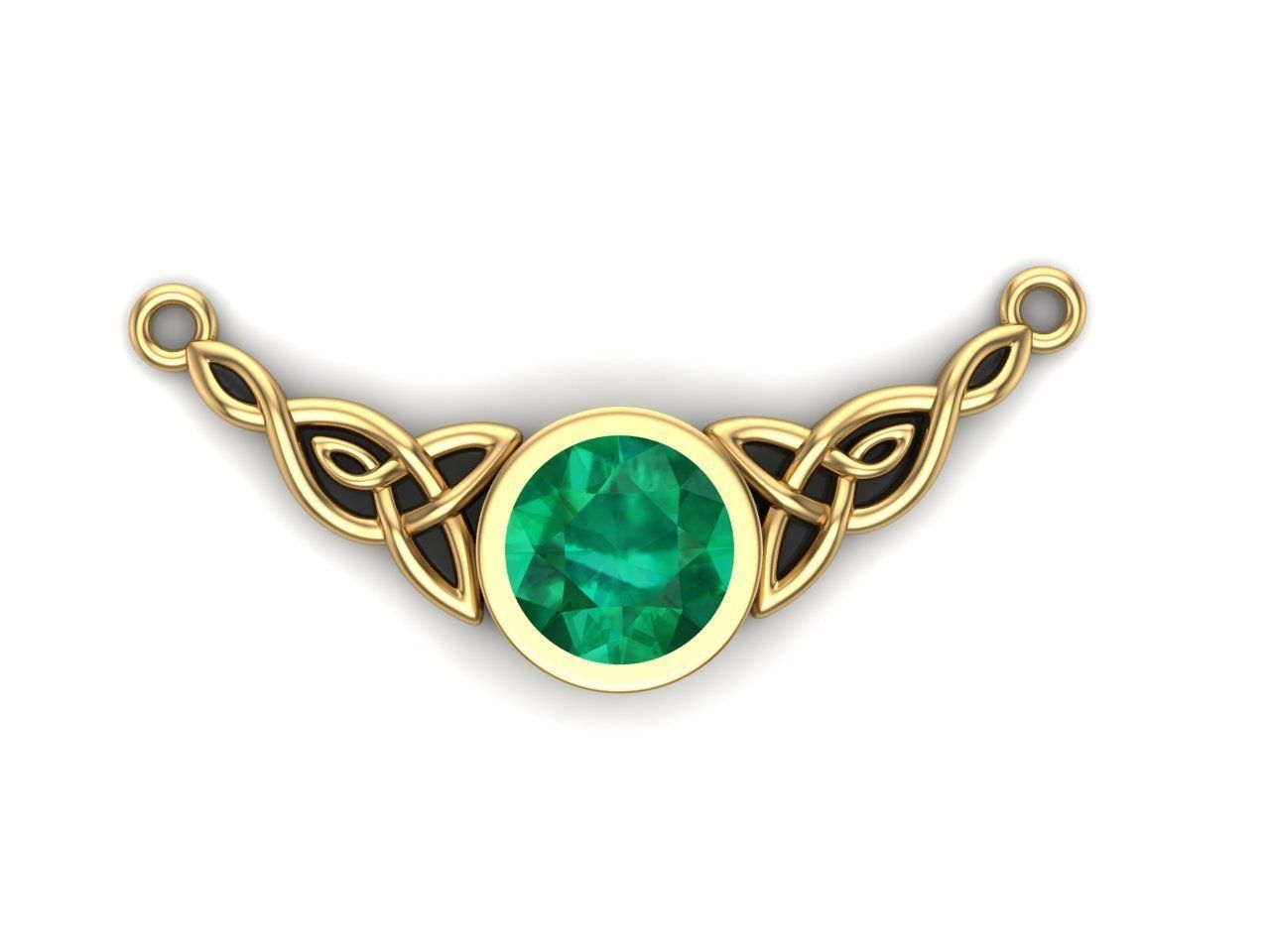 celtic pendant 3D print model_3