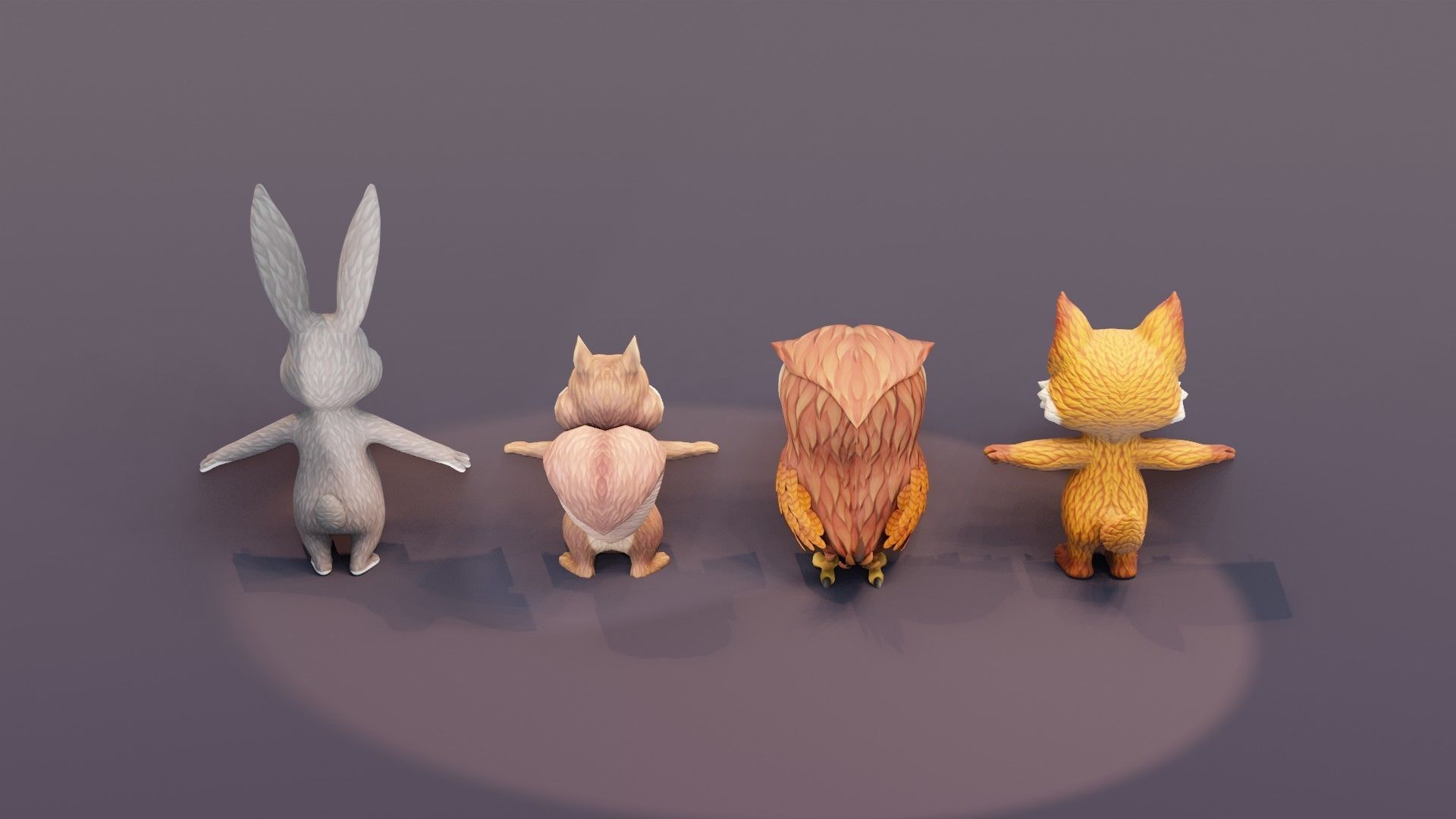 Animated Cartoon Animals 3D Models Collection 03 _6