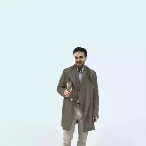 Flow 02K Champagne Glass Elegant Man