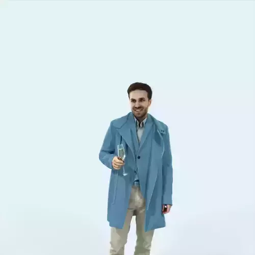 Flow 02J Champagne Glass Elegant Man