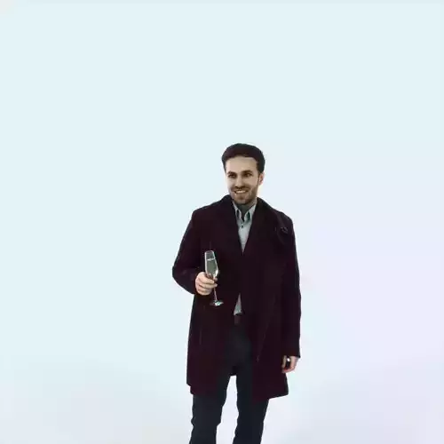 Flow 02I Champagne Glass Elegant Man