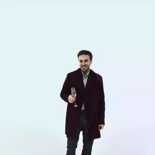 Flow 02H Champagne Glass Elegant Man