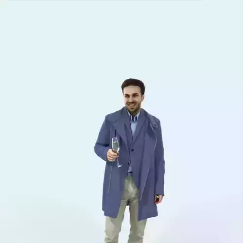 Flow 02E Champagne Glass Elegant Man