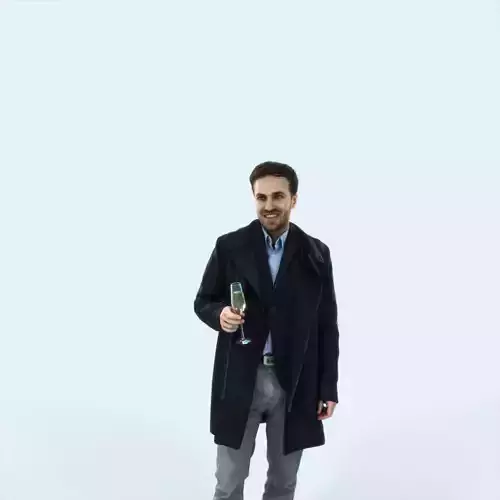 Flow 02A Champagne Glass Elegant Man