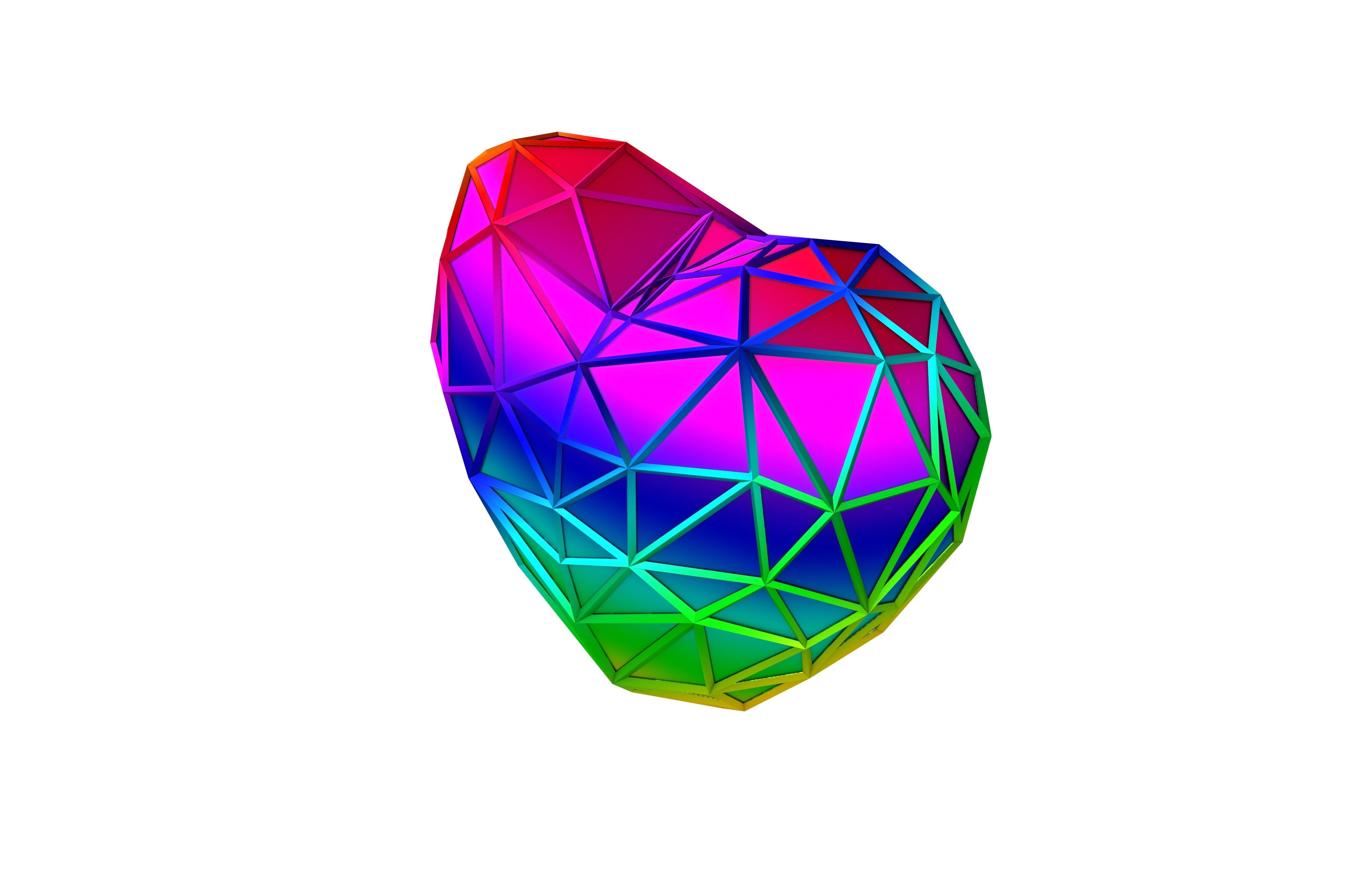 Stylish Heart V3 025 Low-poly 3D model_2