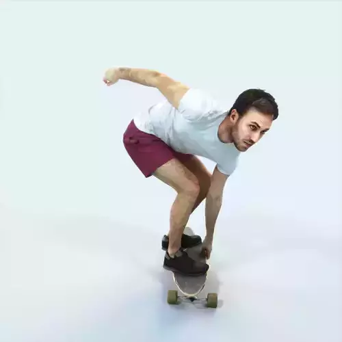 Flow 03E Riding a Skateboard Sports Man