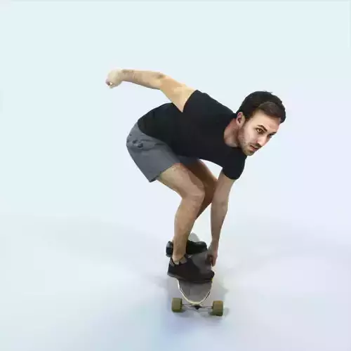 Flow 03C Riding a Skateboard Sports Man