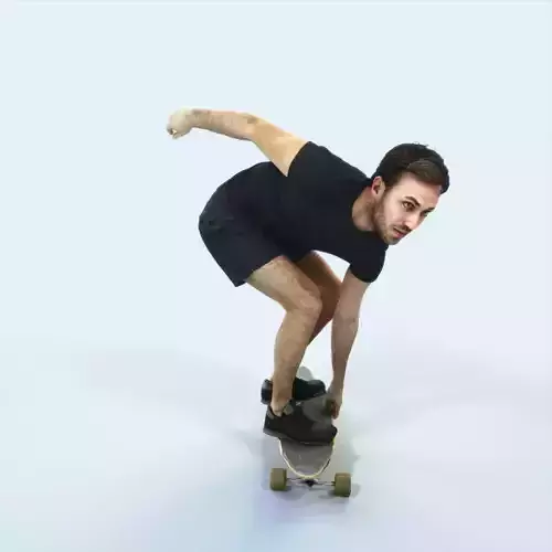 Flow 03B Riding a Skateboard Sports Man