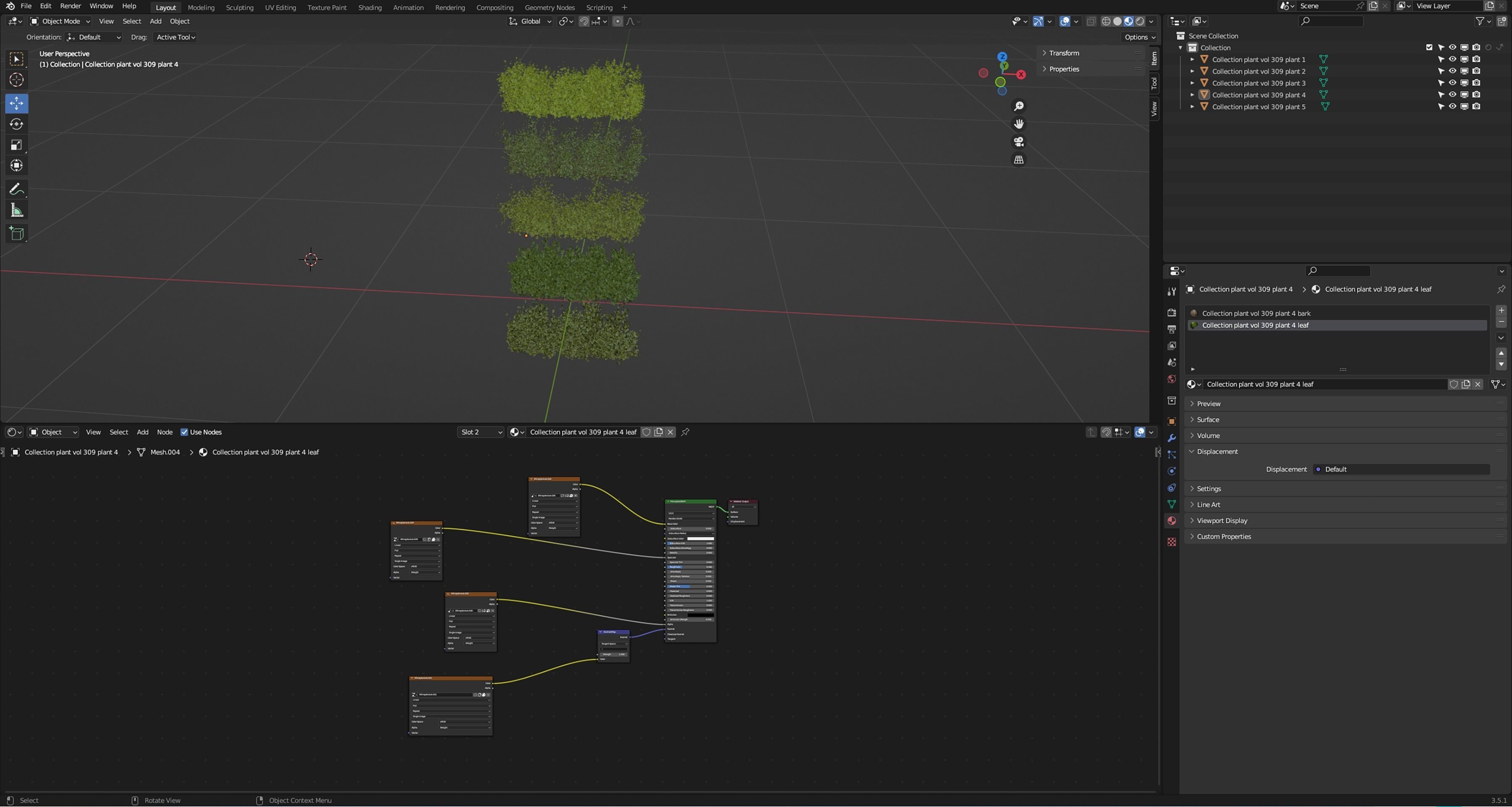 Collection plant vol 309 - blender model  3D model_6