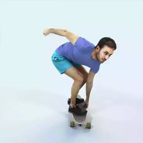 Flow 03A Riding a Skateboard Sports Man