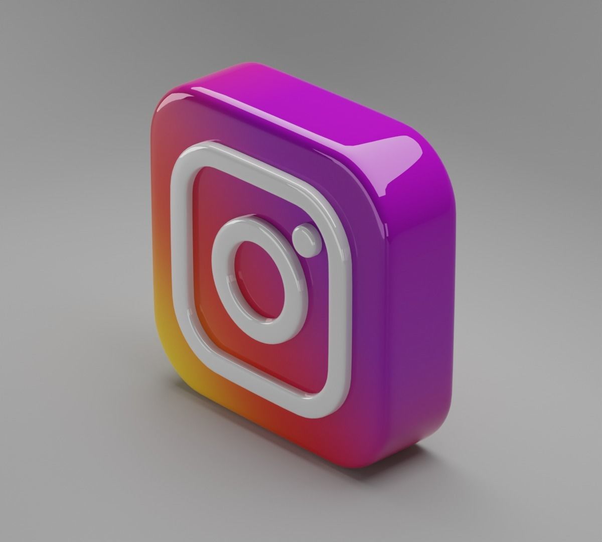 Instagram Logo 3D model_1