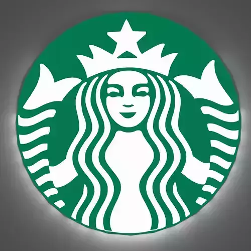 Starbucks 3d logo Low-poly 3D model