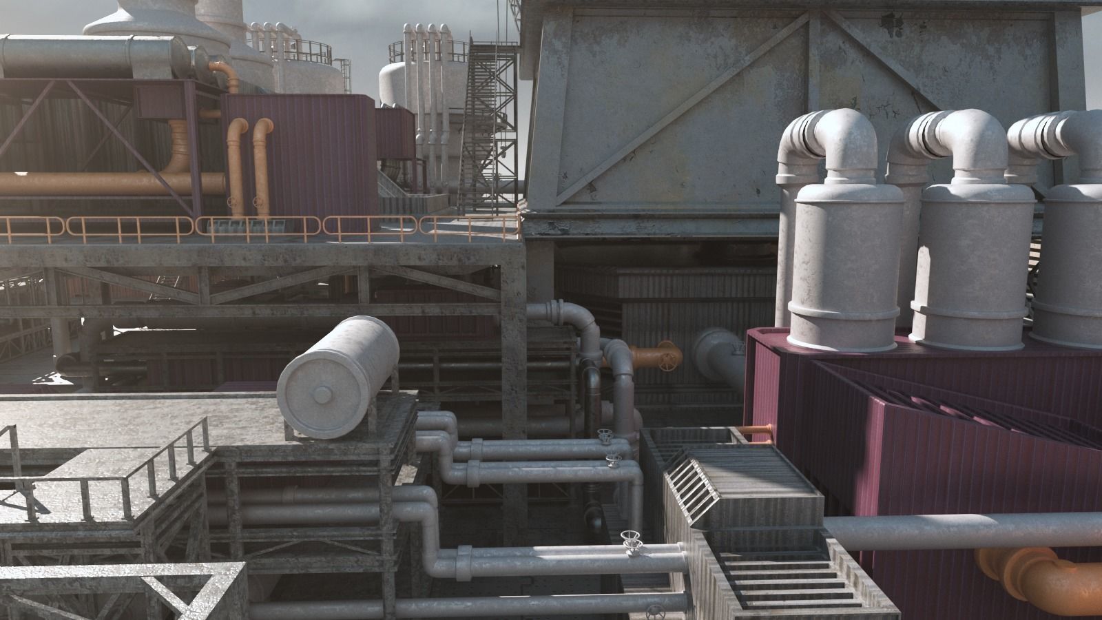 Dolphin Oil Rig 3D model_8