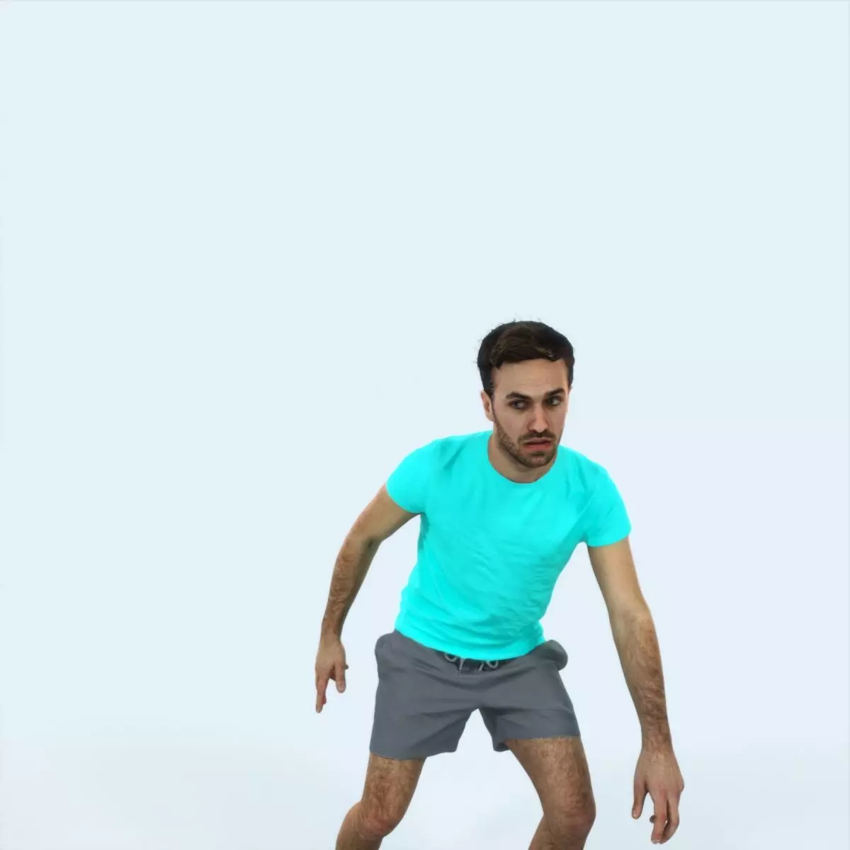 Flow 09L Changing Direction Sports Football Man Low-poly 3D model_0