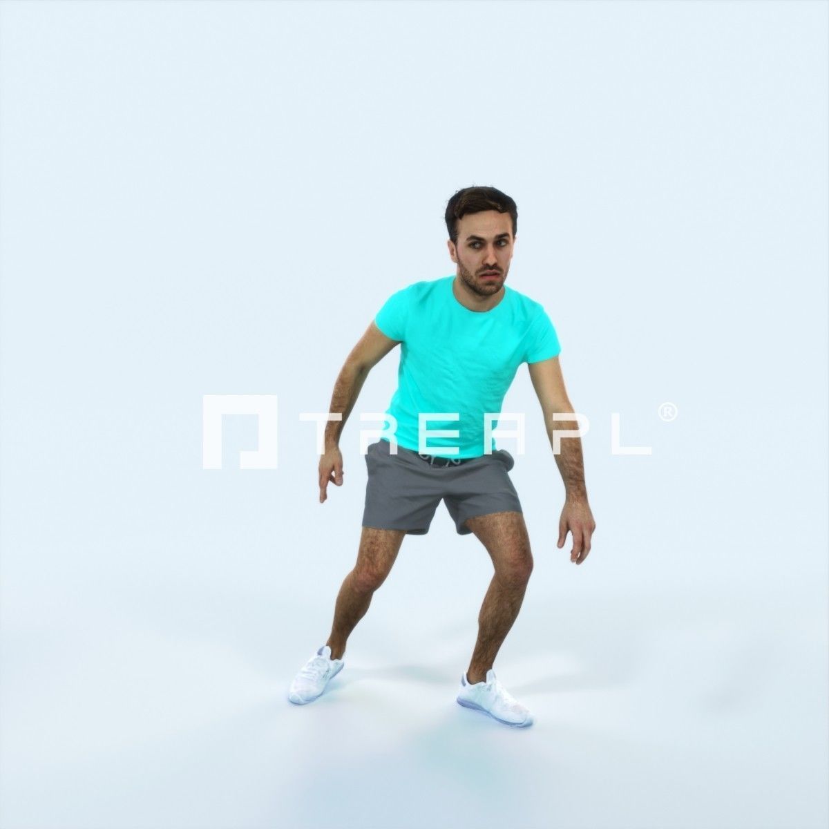 Flow 09L Changing Direction Sports Football Man Low-poly 3D model_1