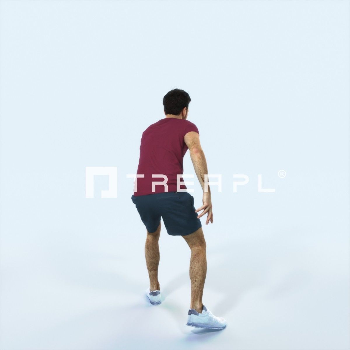 Flow 09I Changing Direction Sports Football Man Low-poly 3D model_3