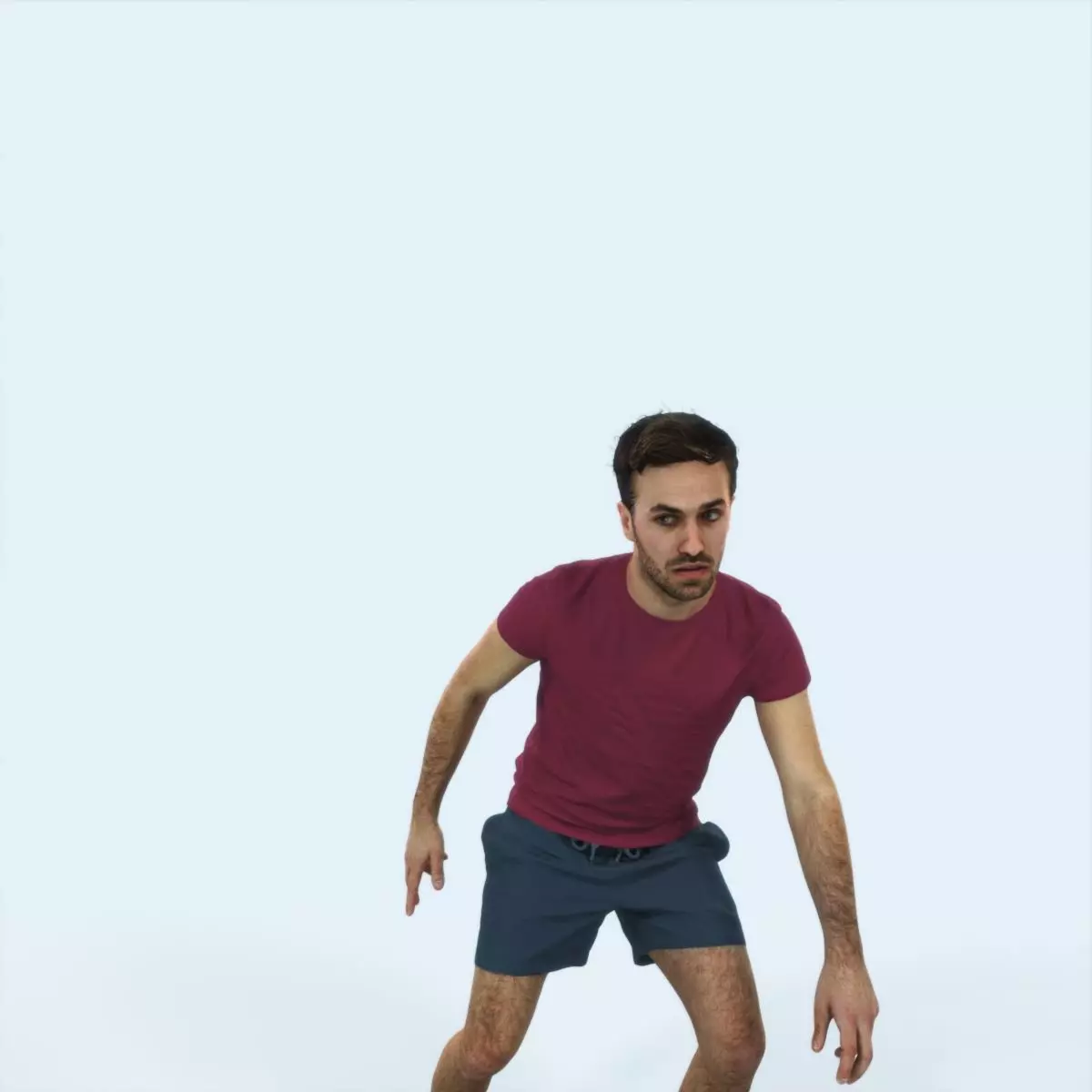 Flow 09I Changing Direction Sports Football Man Low-poly 3D model_0