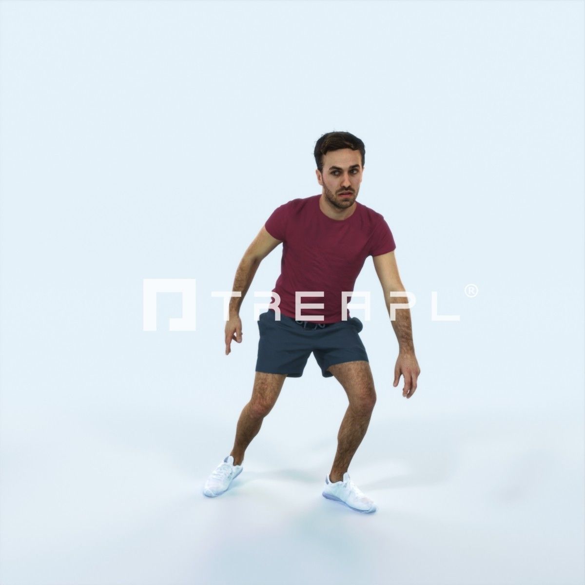 Flow 09I Changing Direction Sports Football Man Low-poly 3D model_1