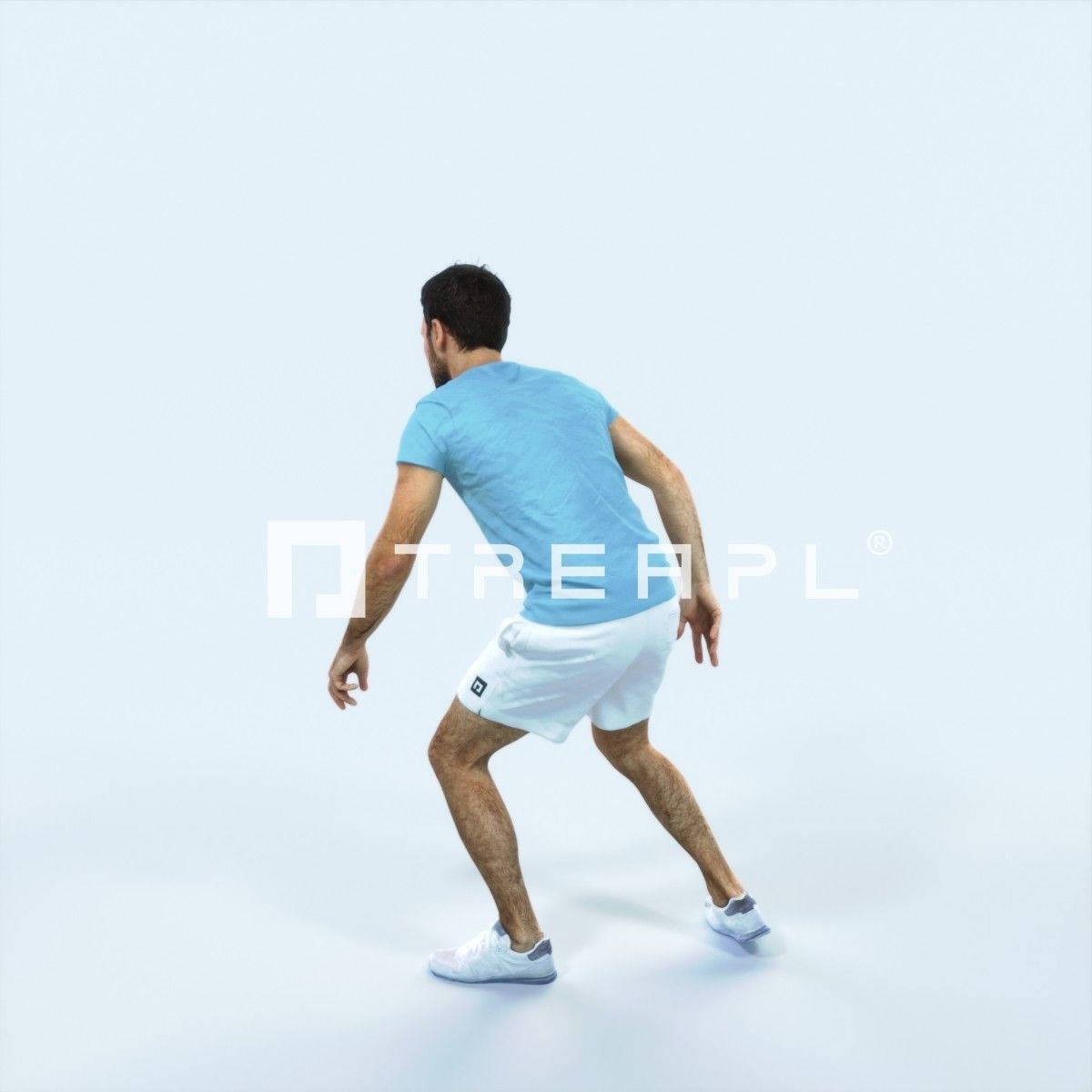 Flow 09D Changing Direction Sports Football Man Low-poly 3D model_4