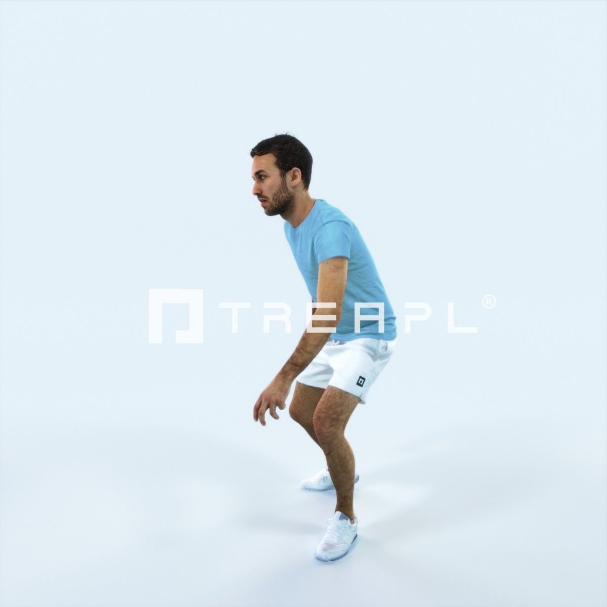 Flow 09D Changing Direction Sports Football Man Low-poly 3D model_5