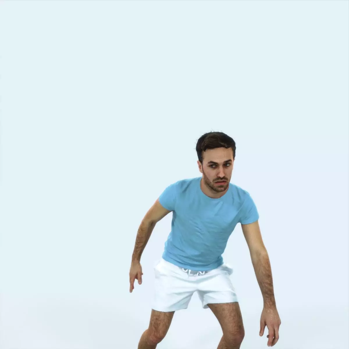 Flow 09D Changing Direction Sports Football Man Low-poly 3D model_0