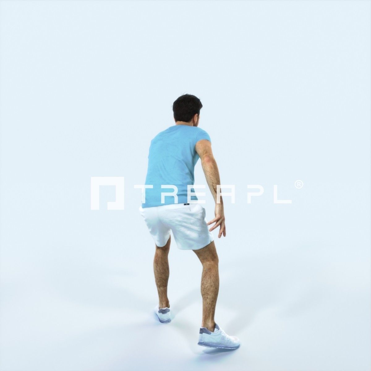 Flow 09D Changing Direction Sports Football Man Low-poly 3D model_3