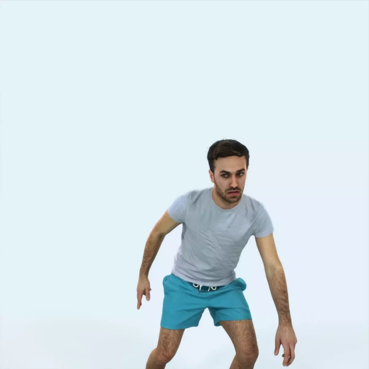 Flow 09A Changing Direction Sports Football Man Low-poly 3D model_0